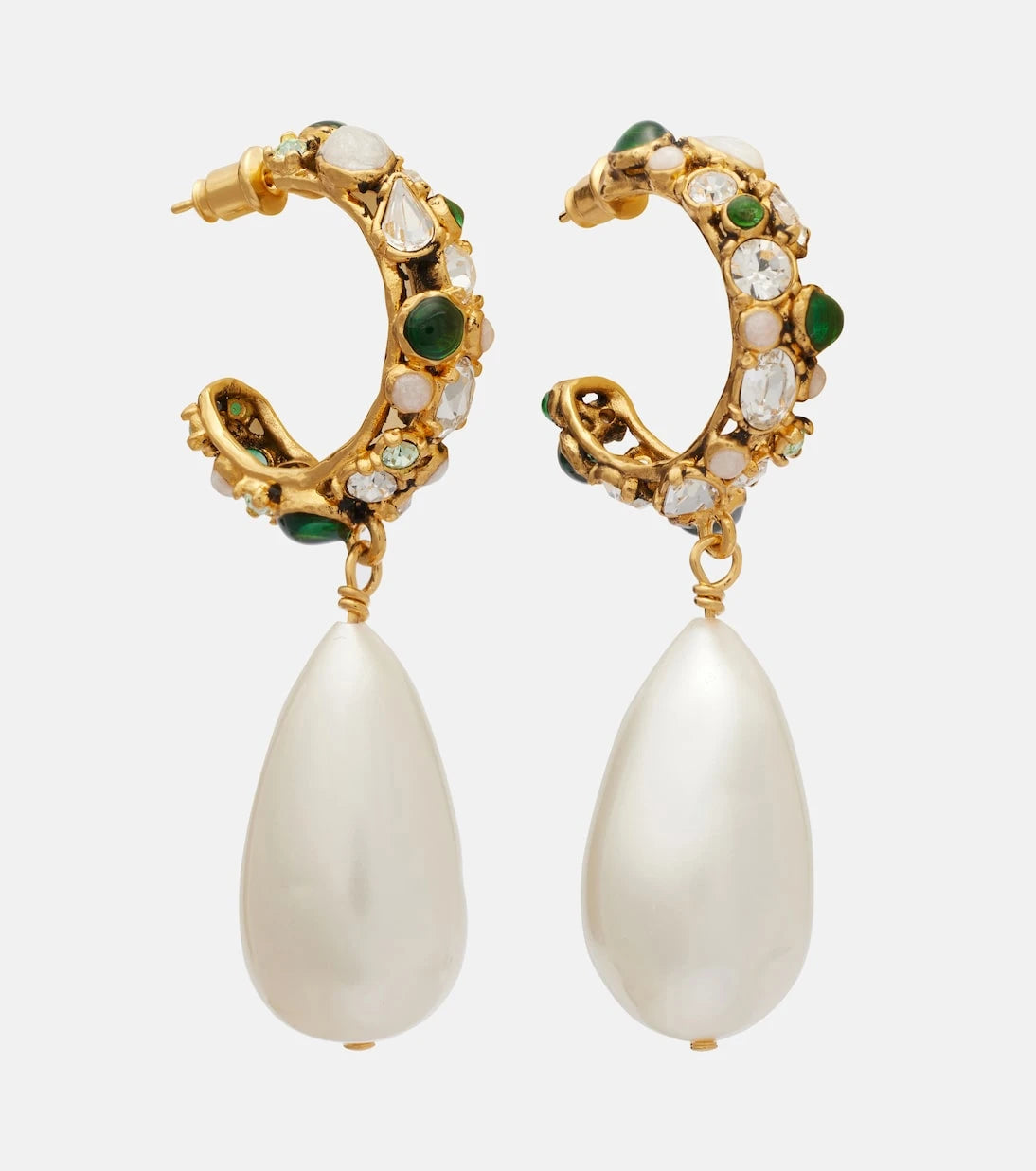 Saint Laurent - Embellished drop earrings