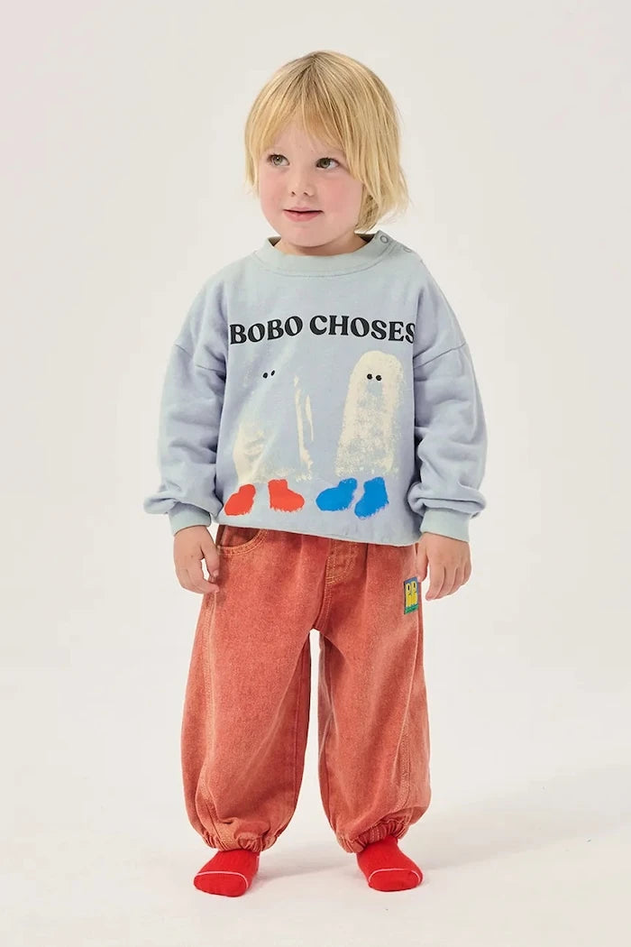 Bobo Choses Çocuklar için Pamuklu Oversize Sweatshirt Booty Ghosts