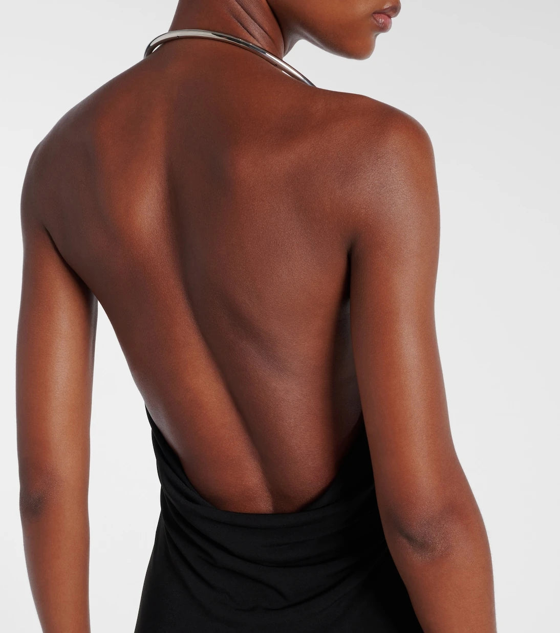 Coperni - Logo Necklace embellished halterneck gown