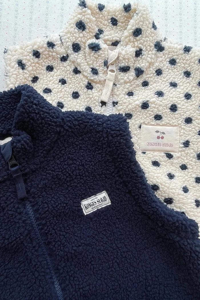 Çocuklar için polar yelek JODY SOLID TEDDY VEST GRS