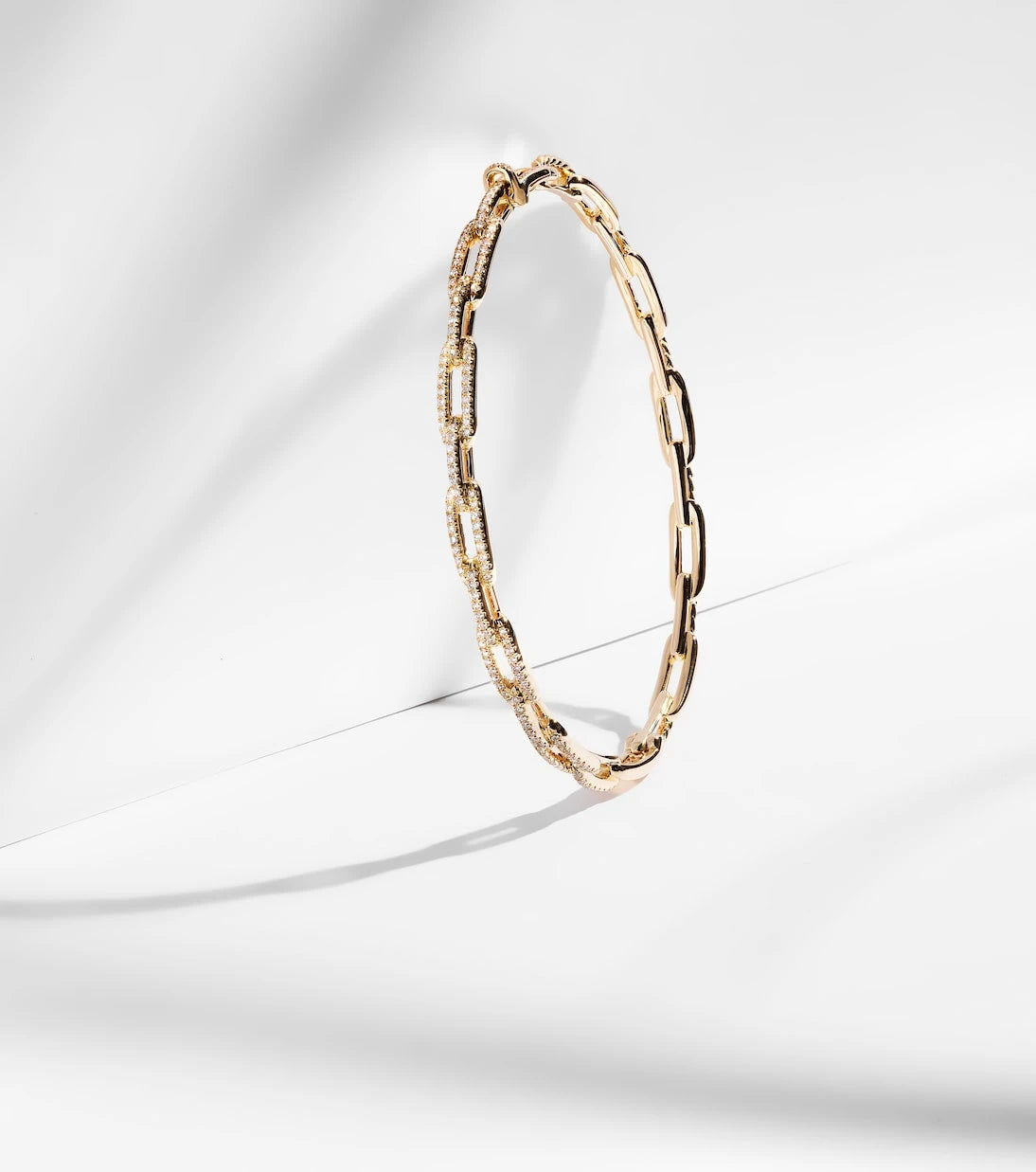 David Yurman - Stax Chain Link 18kt gold bracelet with diamonds