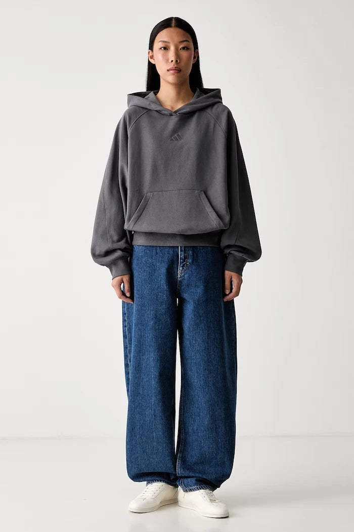 pamuklu kadın kapüşonlu adidas sweatshirt