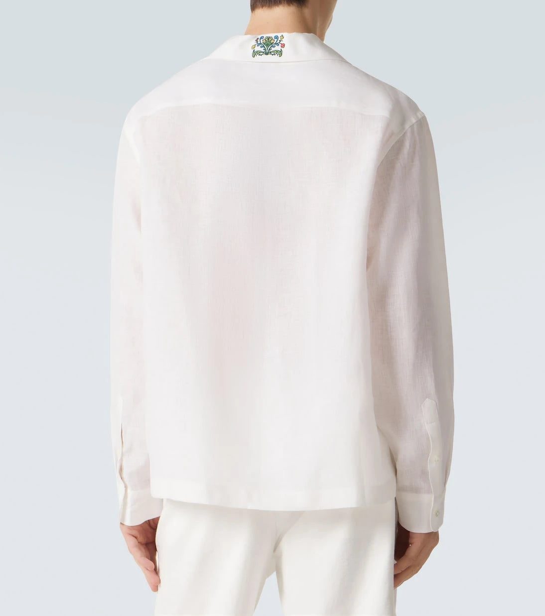 Etro - Paisley embroidered linen shirt