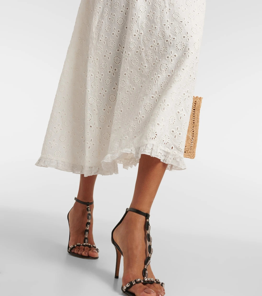 Rixo - Patsy broderie anglaise cotton midi dress