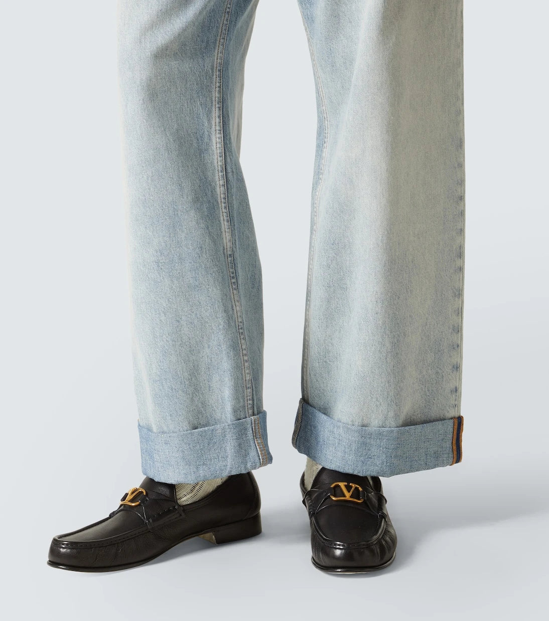Valentino - High-rise straight jeans