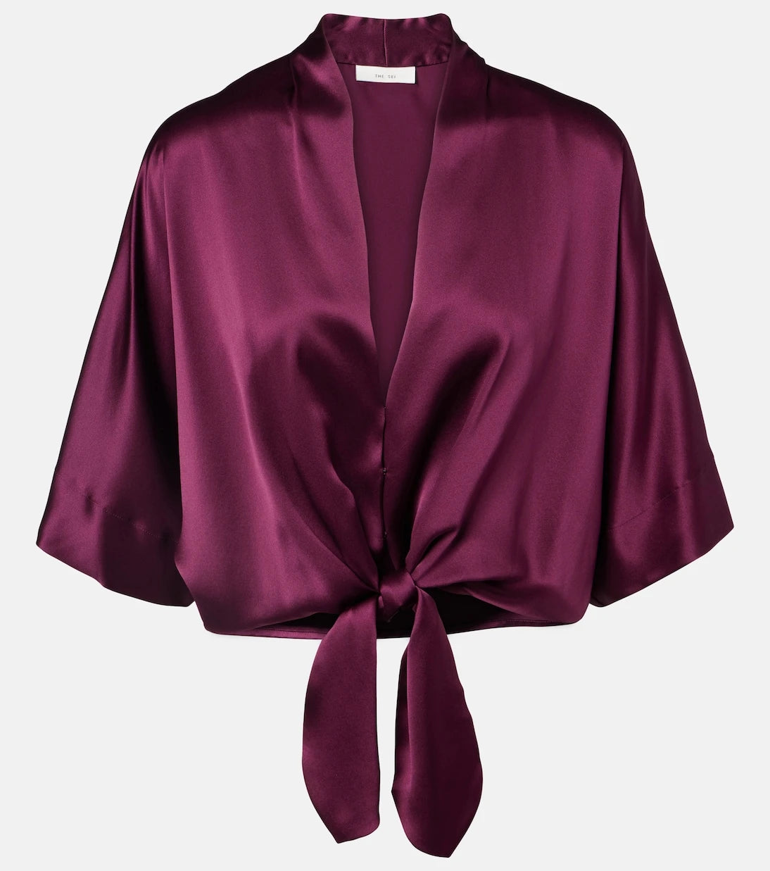 The Sei - Cropped silk charmeuse top