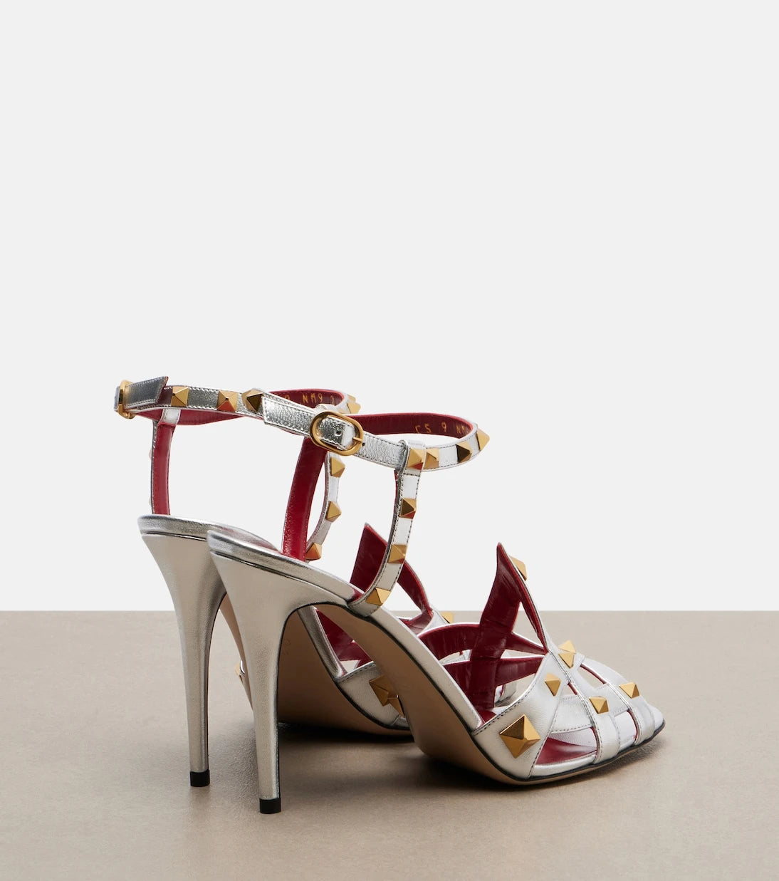 Valentino Garavani - Rockstud metallic leather sandals