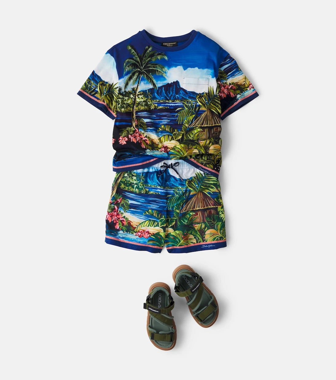 Dolce&Gabbana Kids - Printed swim trunks