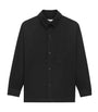 Saint Laurent Black Cotton-Linen Cassandre Overshirt