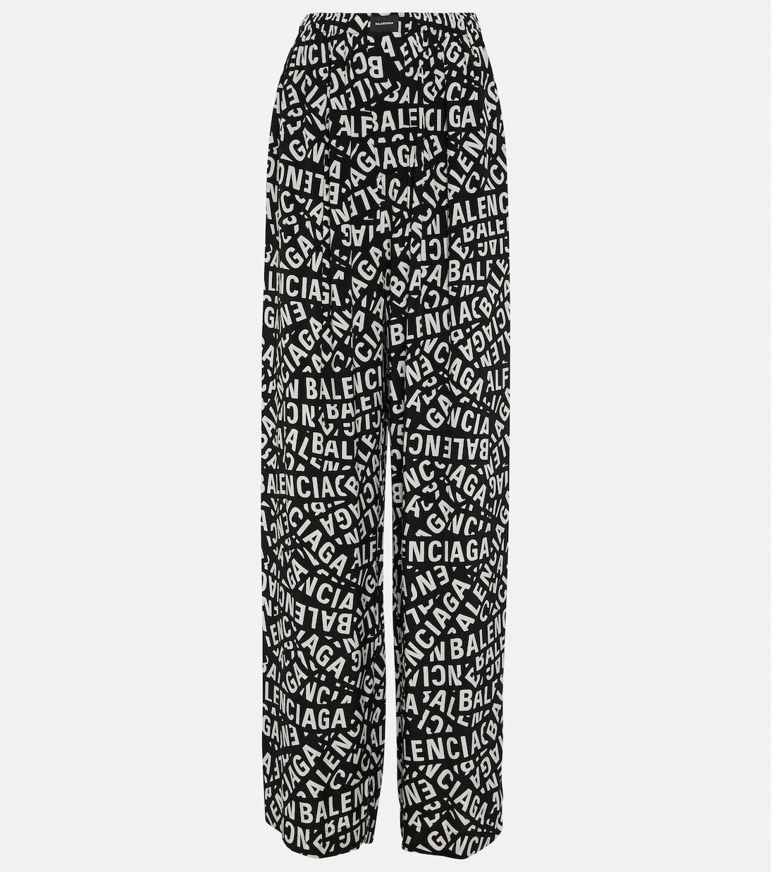 Balenciaga - Logo high-rise wide-leg pants