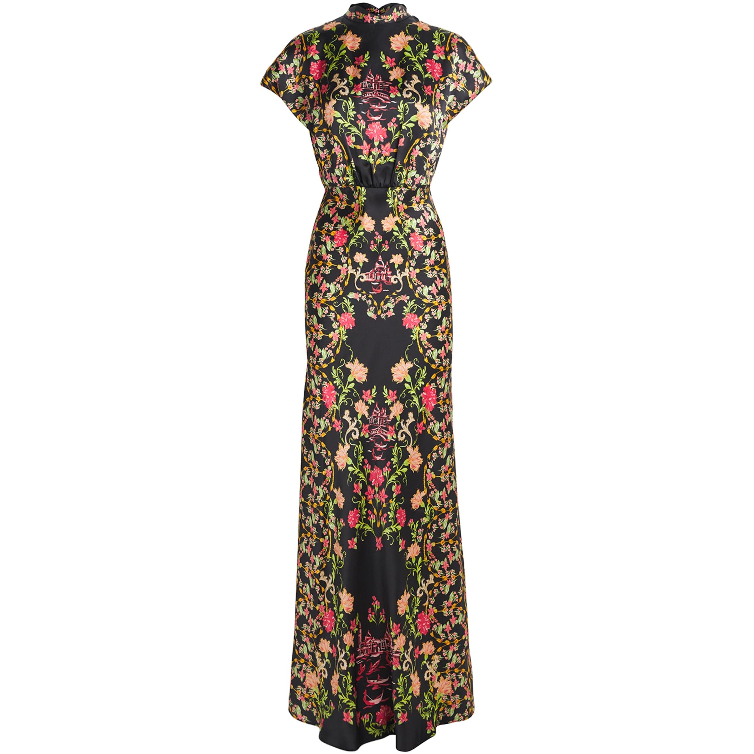 Saloni Silk Fabienne Maxi Dress