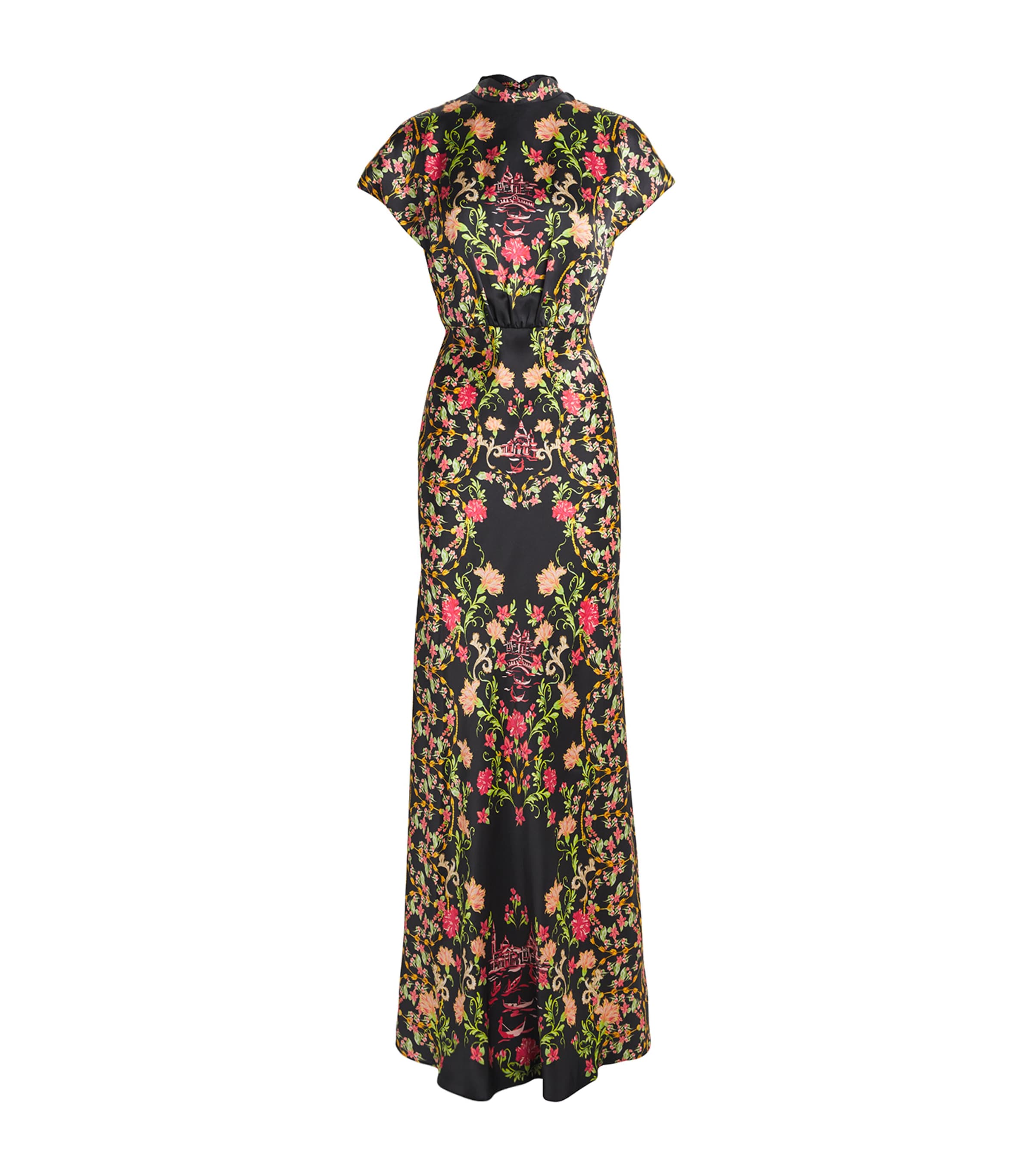 Saloni Silk Fabienne Maxi Dress