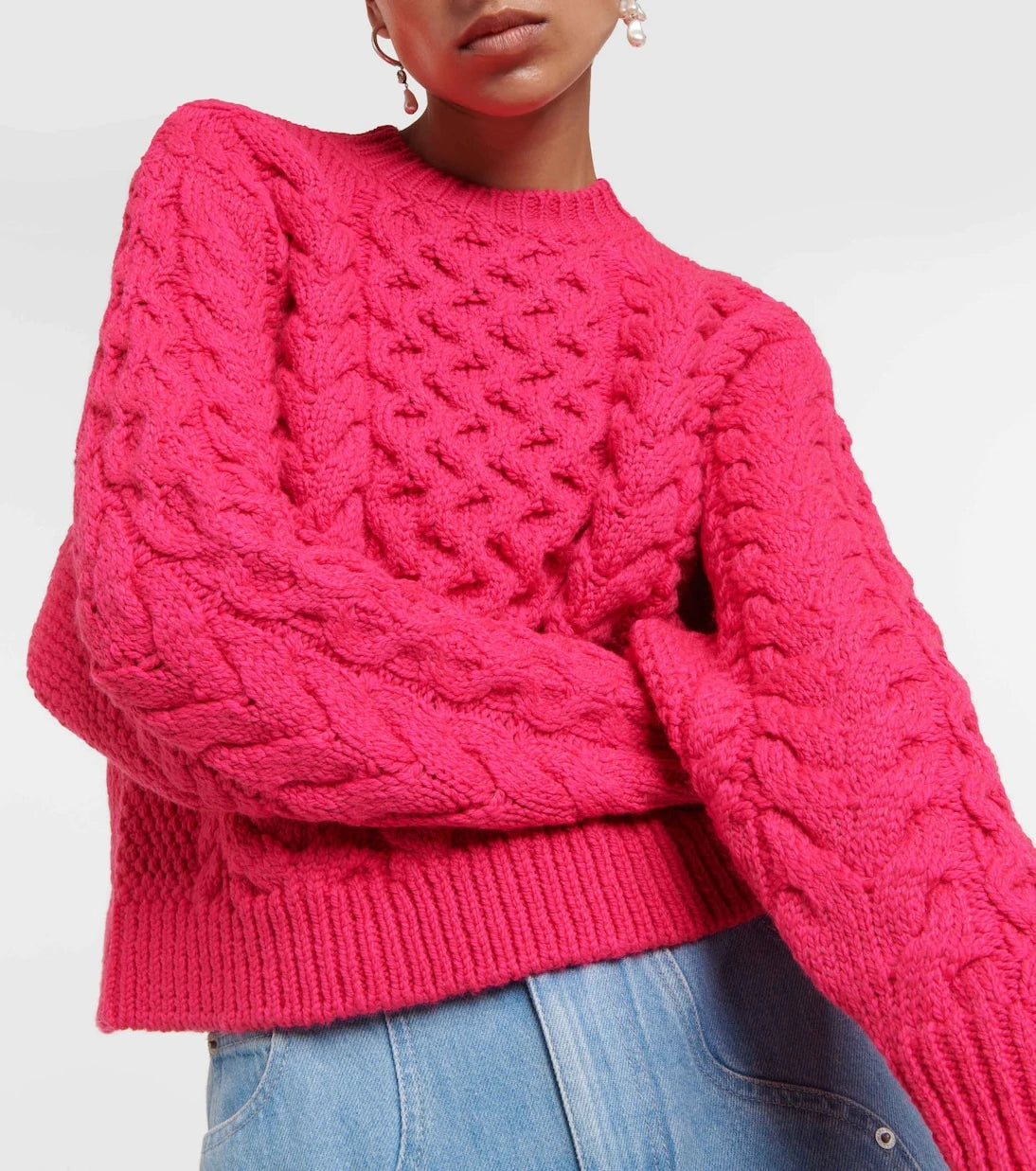 Marant Etoile - Jake cable-knit wool-blend sweater