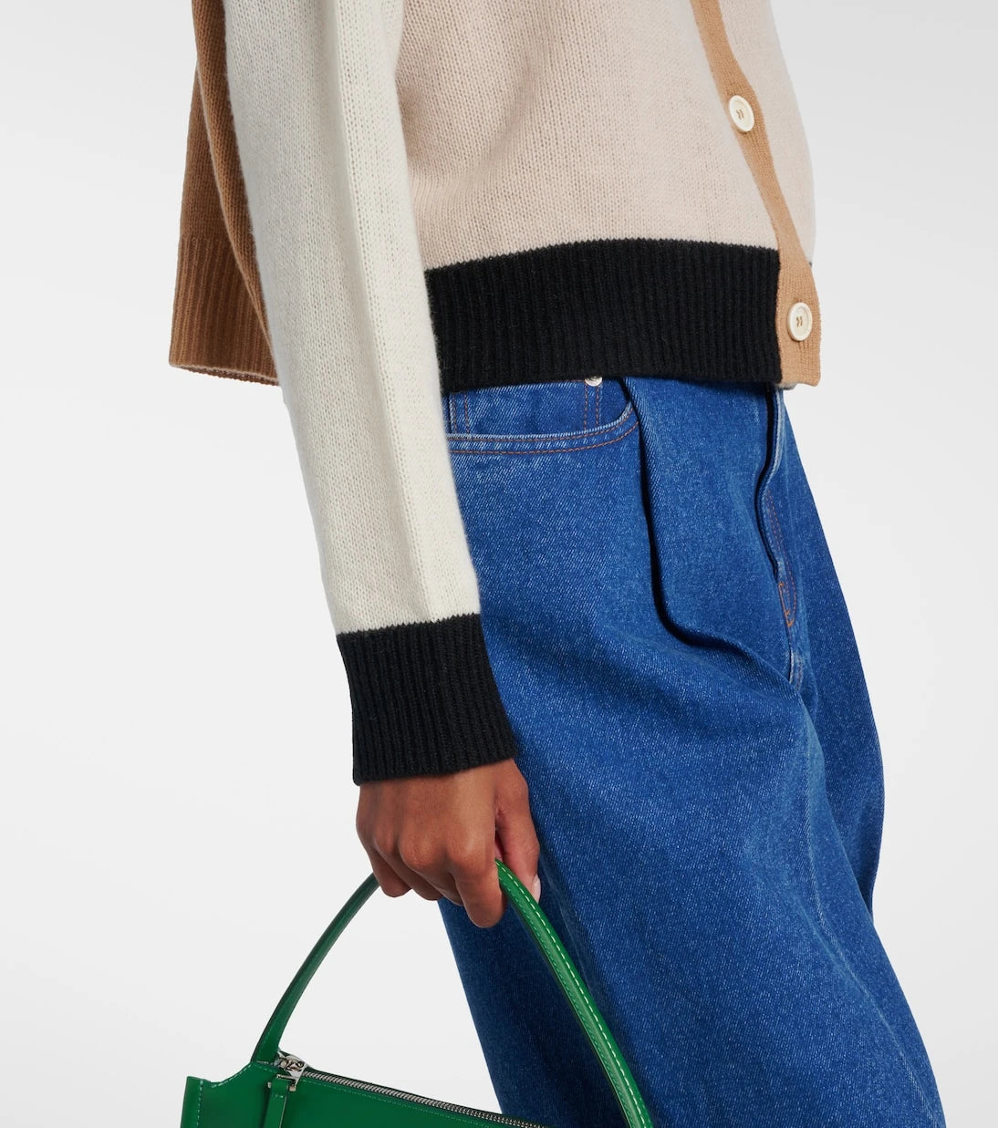 Marni - Colorblocked cashmere cardigan