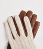 Leather Dual Gloves SABBIA E MORO