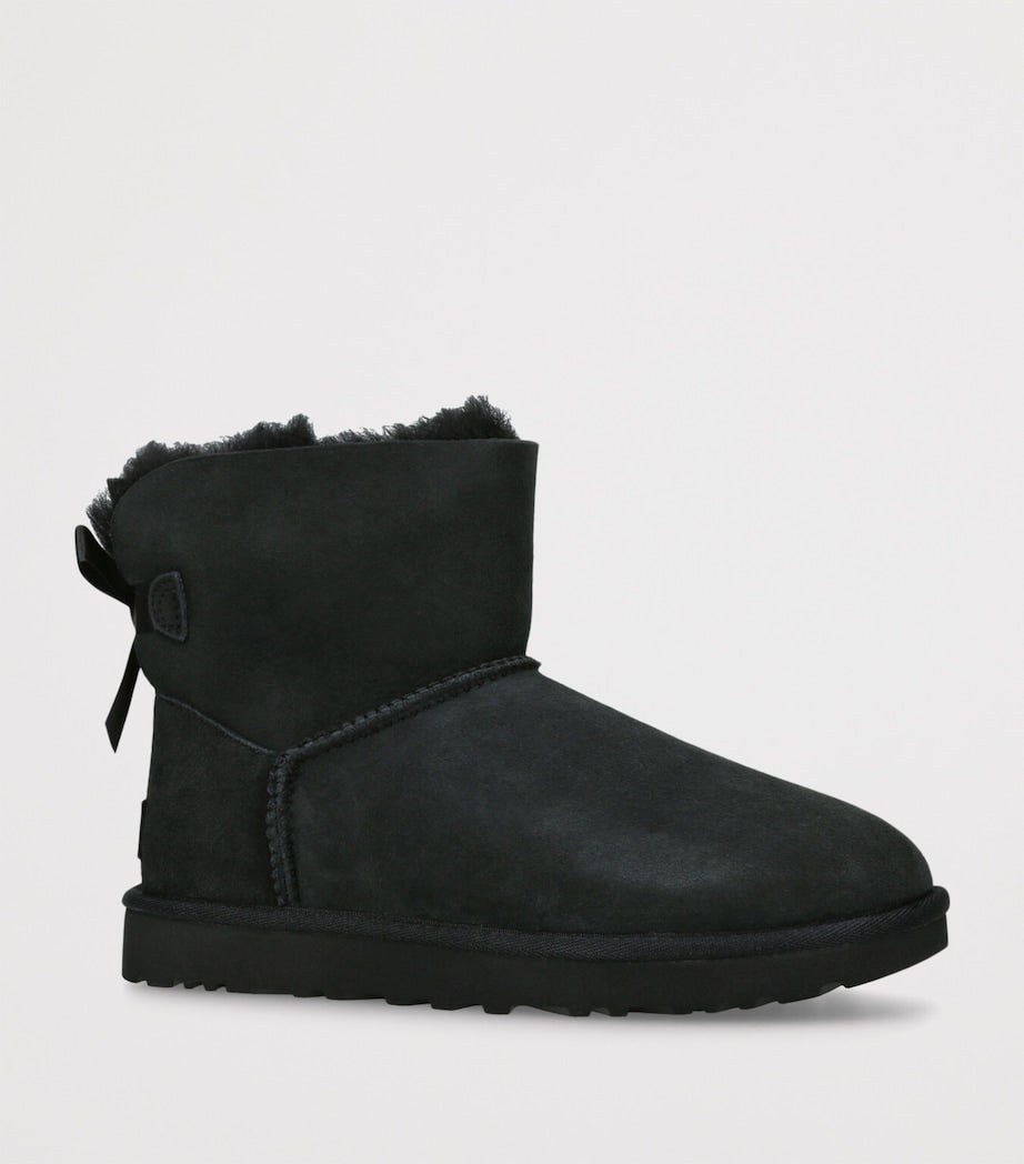 UGG Black Suede Mini Bailey Bow II