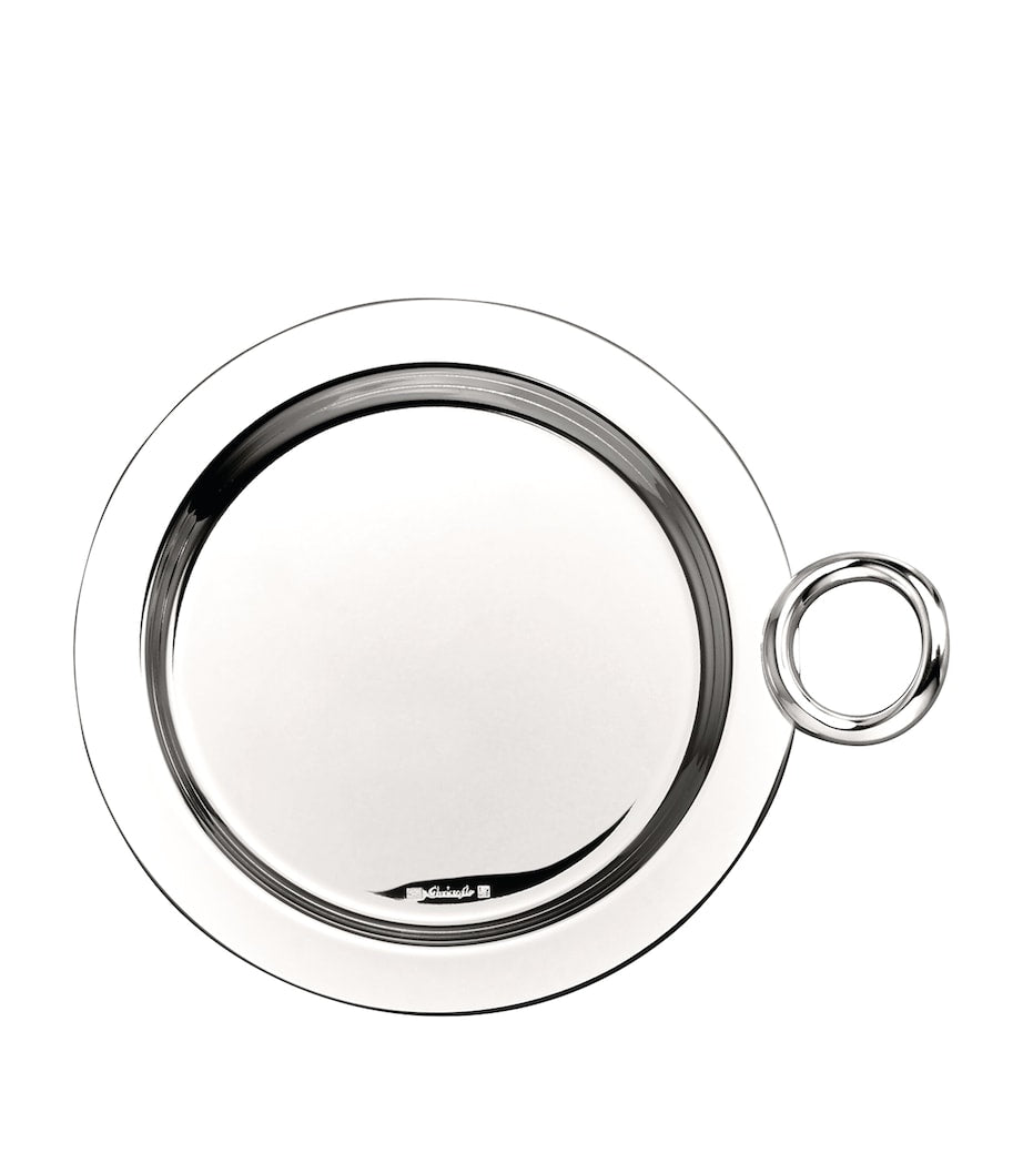 Silver-Plated Vertigo Bottle Coaster (14cm)