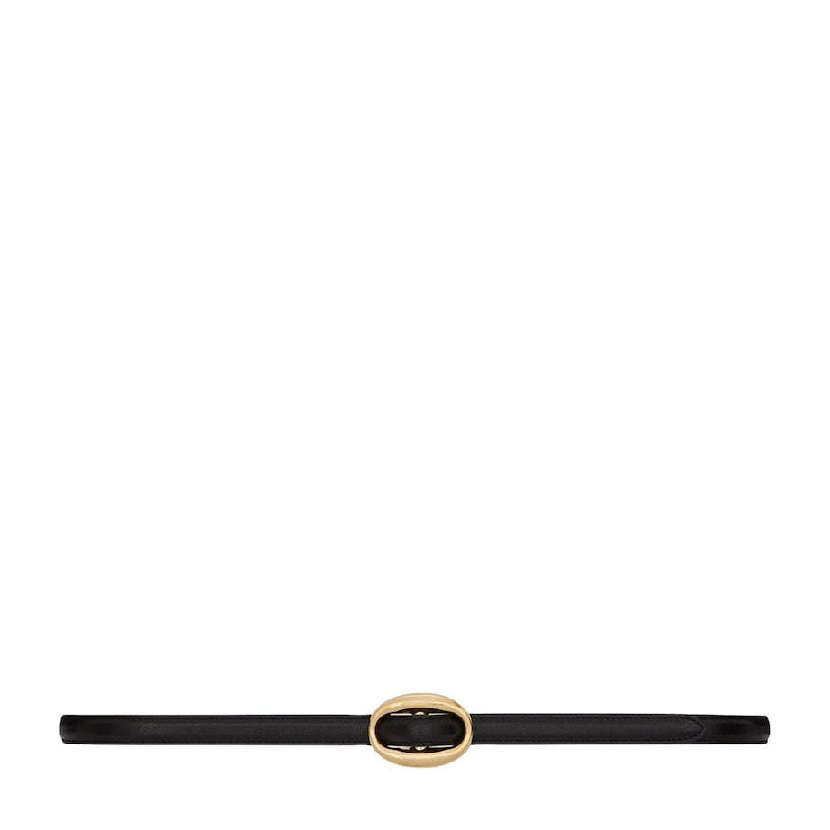 Saint Laurent Black Leather Belt