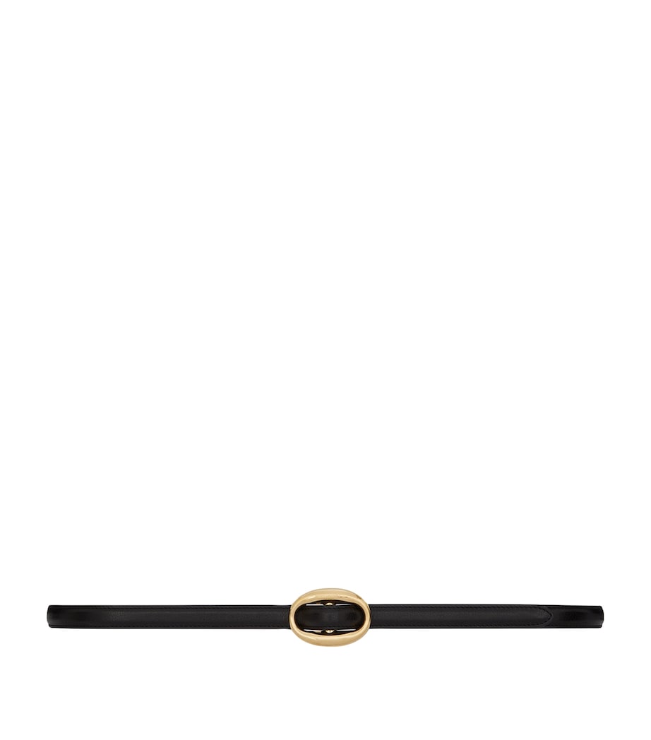 Saint Laurent Black Leather Belt