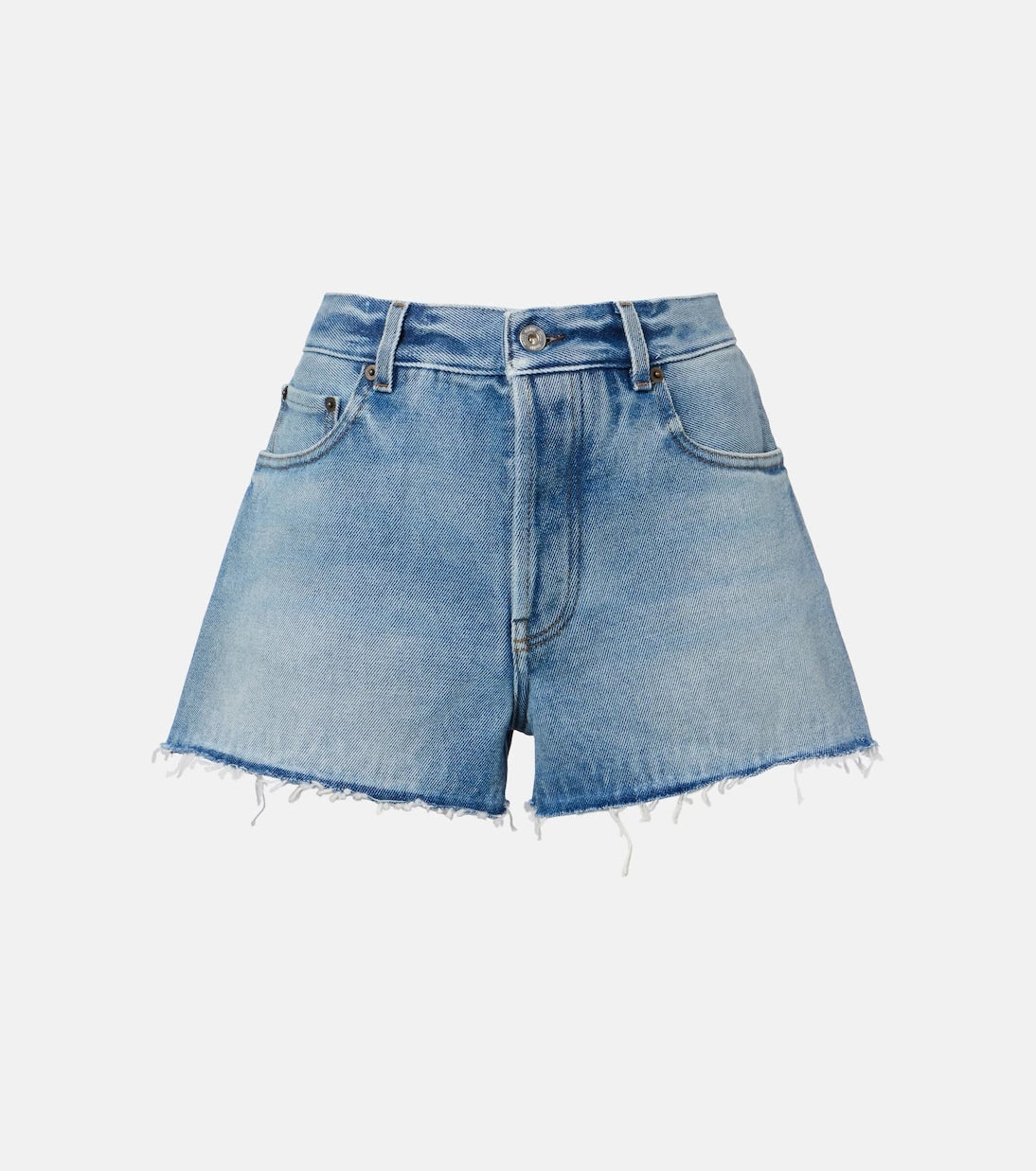 Miu Miu - Frayed denim shorts