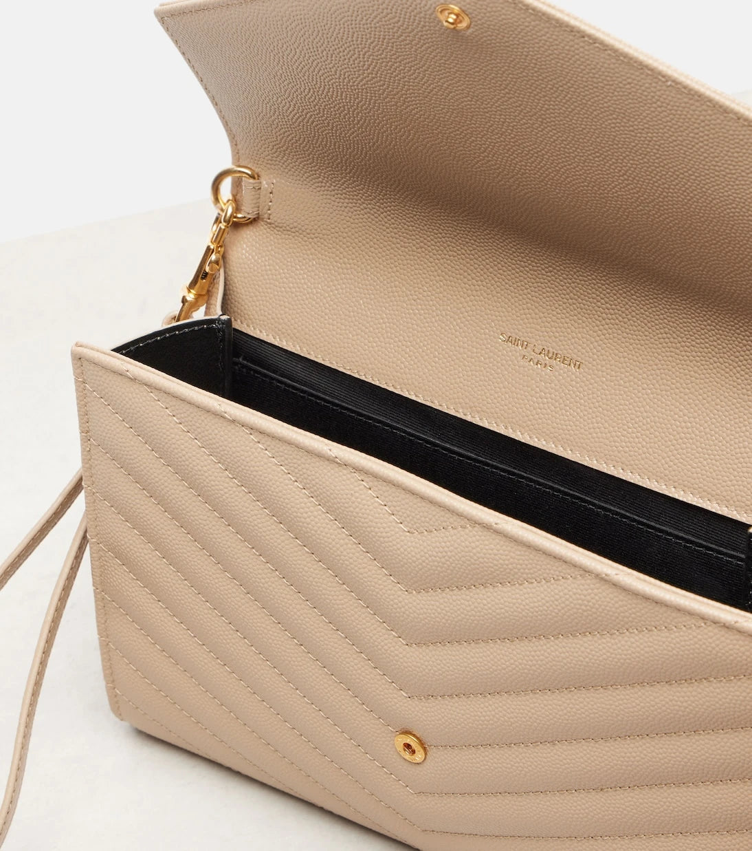 Saint Laurent - Cassandre Small matelassé leather clutch