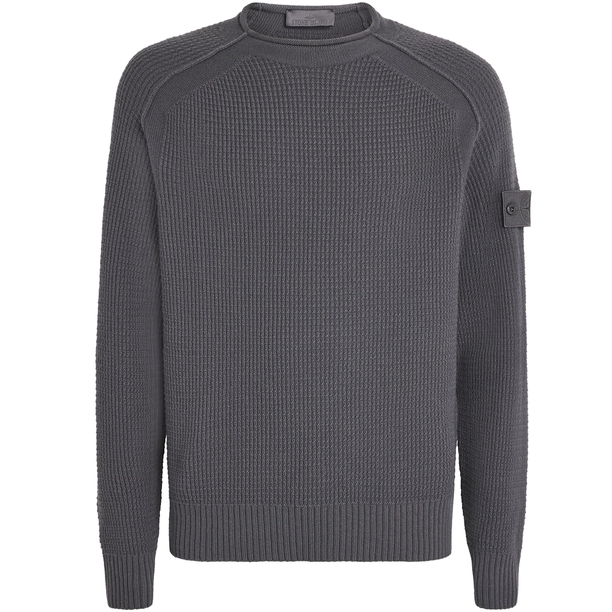 Stone Island Grey GHOST PIECE Virgin Wool Sweater