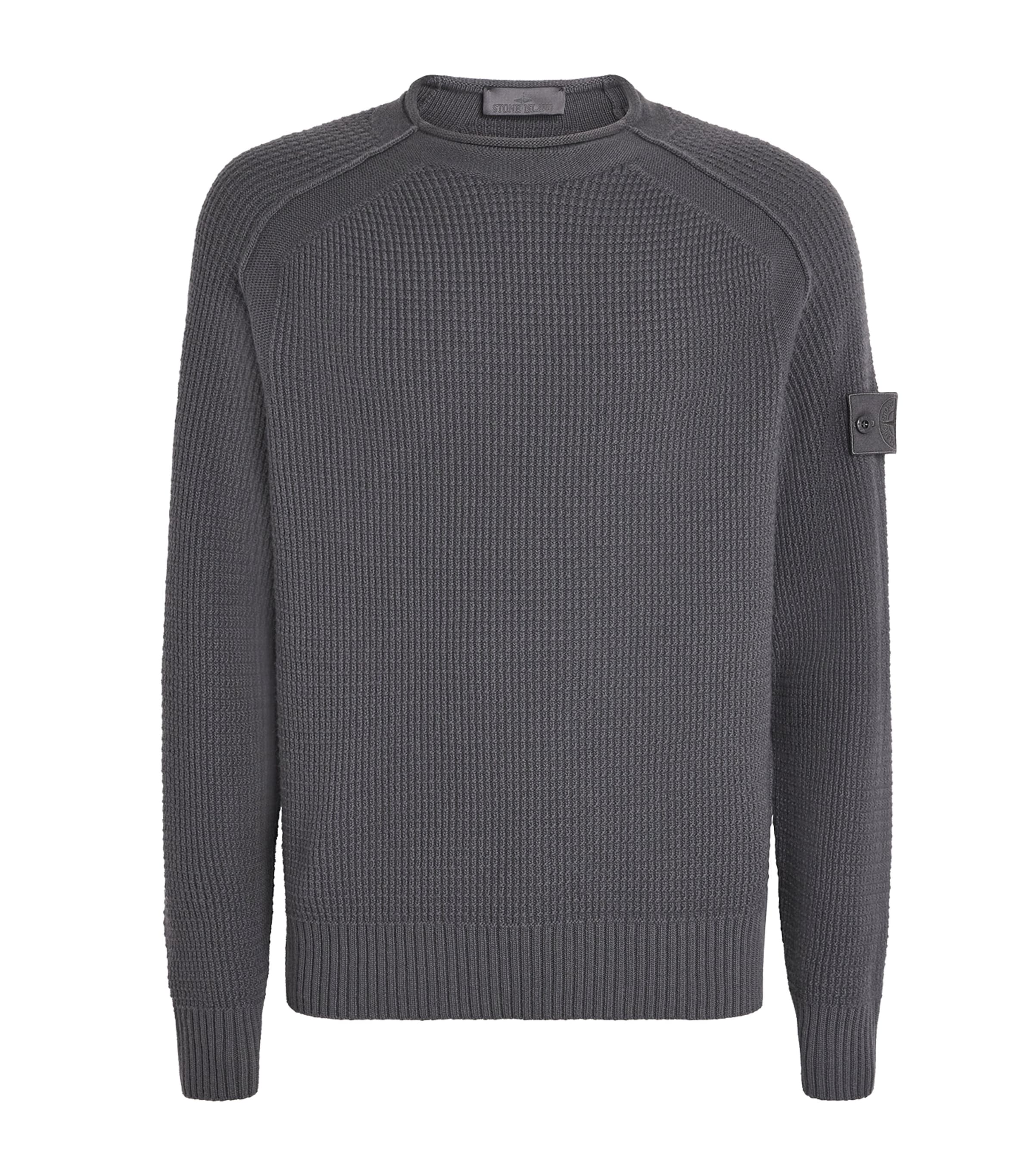 Stone Island Grey GHOST PIECE Virgin Wool Sweater