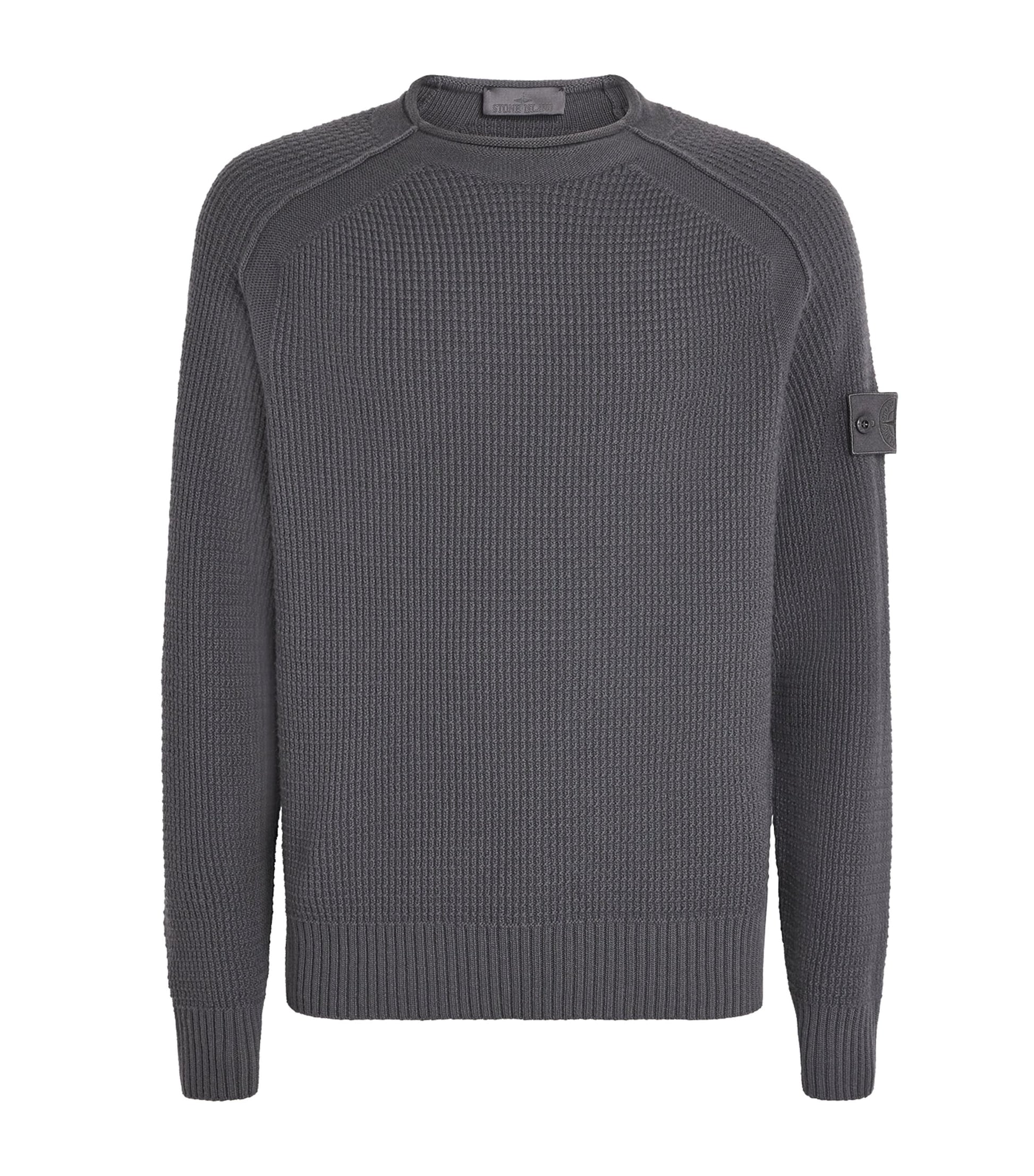 Stone Island Grey GHOST PIECE Virgin Wool Sweater