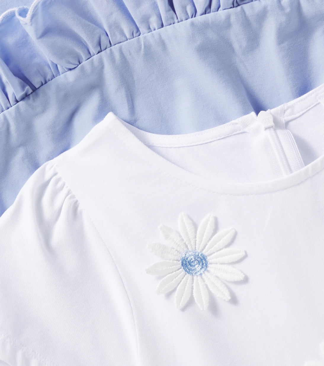 Patachou - Floral-appliqué cotton-blend dress