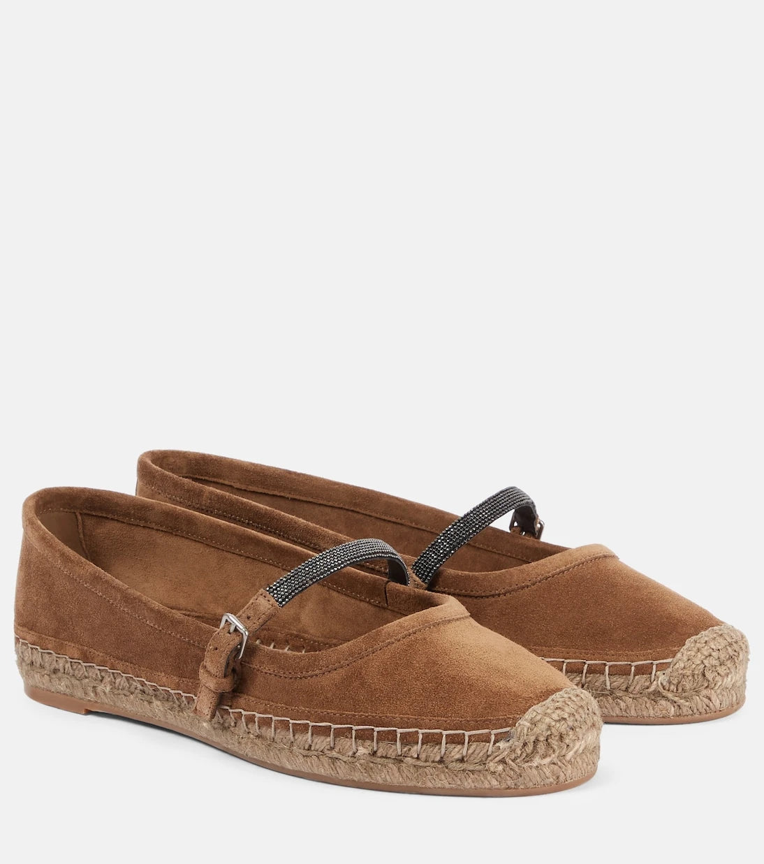 Brunello Cucinelli - Monili suede espadrilles