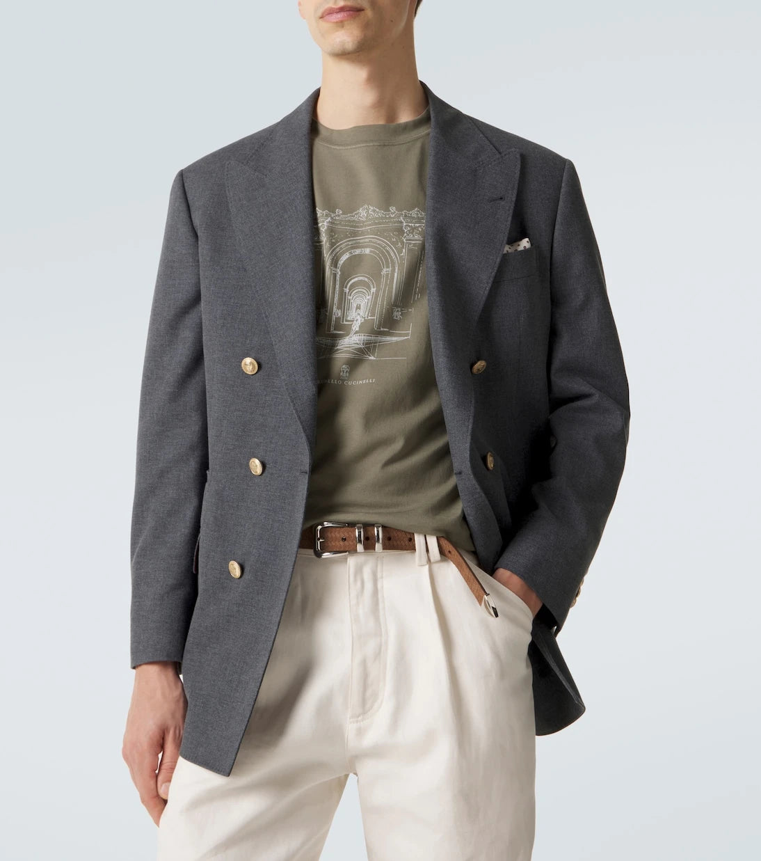 Brunello Cucinelli - Printed cotton jersey T-shirt