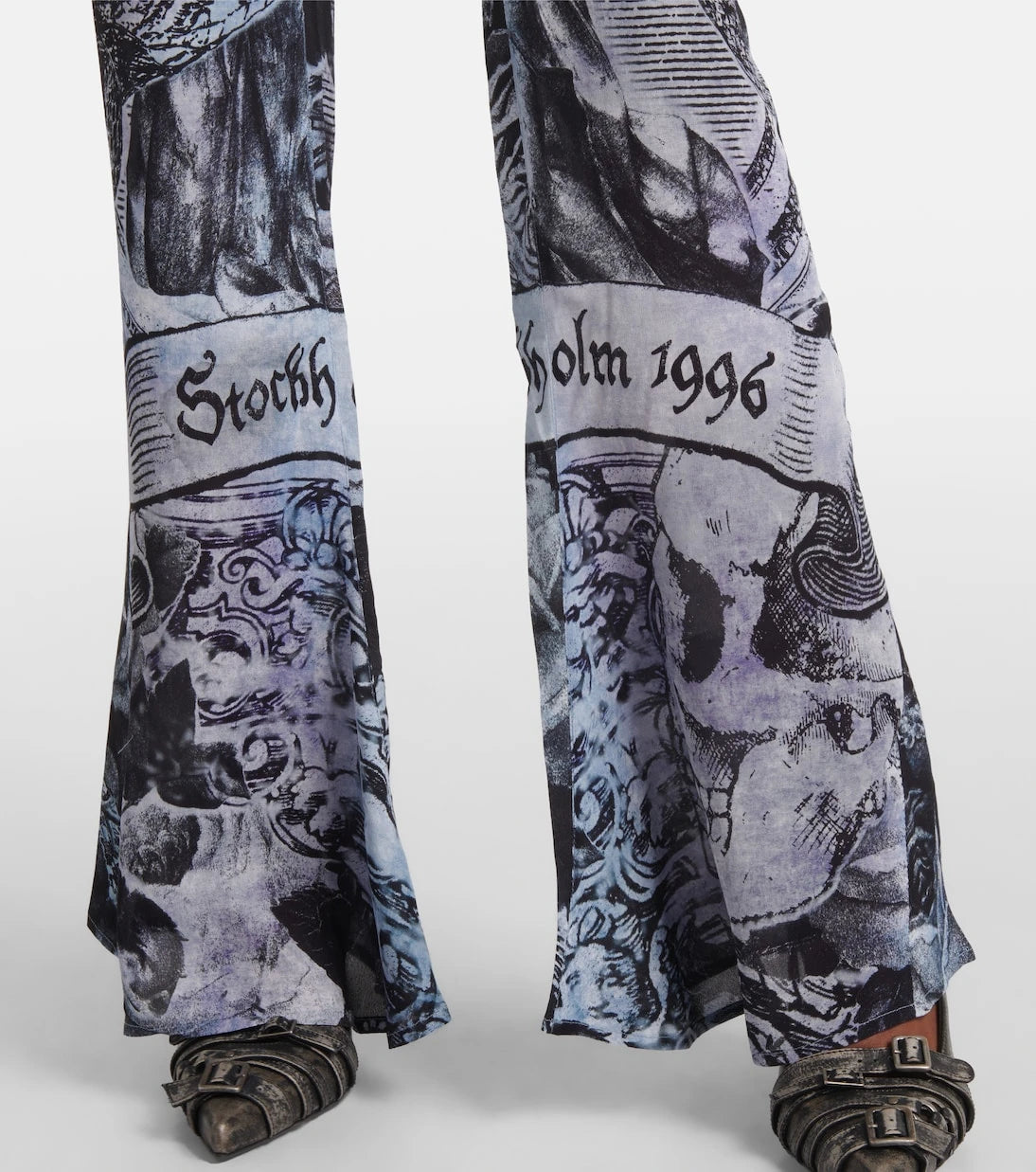 Acne Studios - Printed mid-rise flared pants