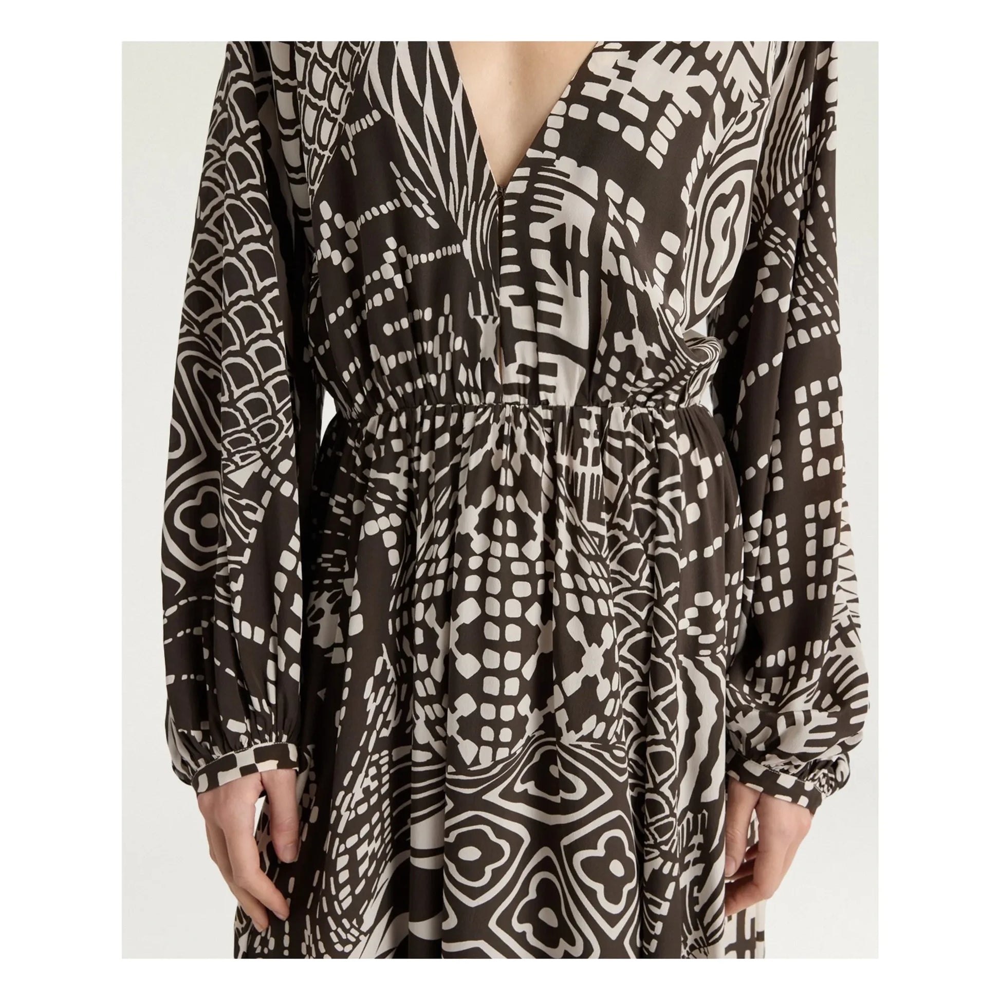 Momoni - Francisco silk dress | Chocolate