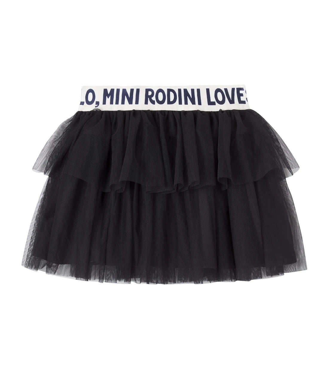 Mini Rodini - تنورة طبقات من التل مطبوعة بالشعار