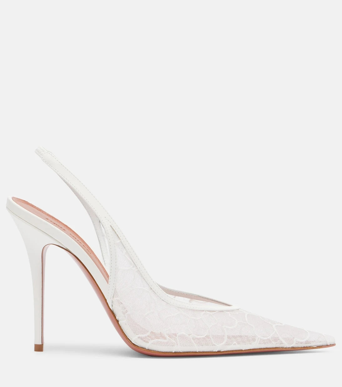 Amina Muaddi - Anok lace slingback pumps