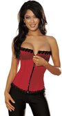 Red Satin Venice Lace Corset