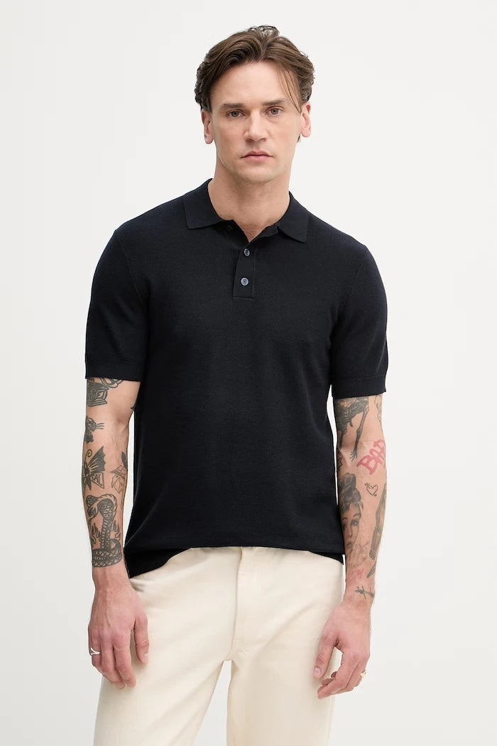 Hackett London тениска с яка мъжка с памук