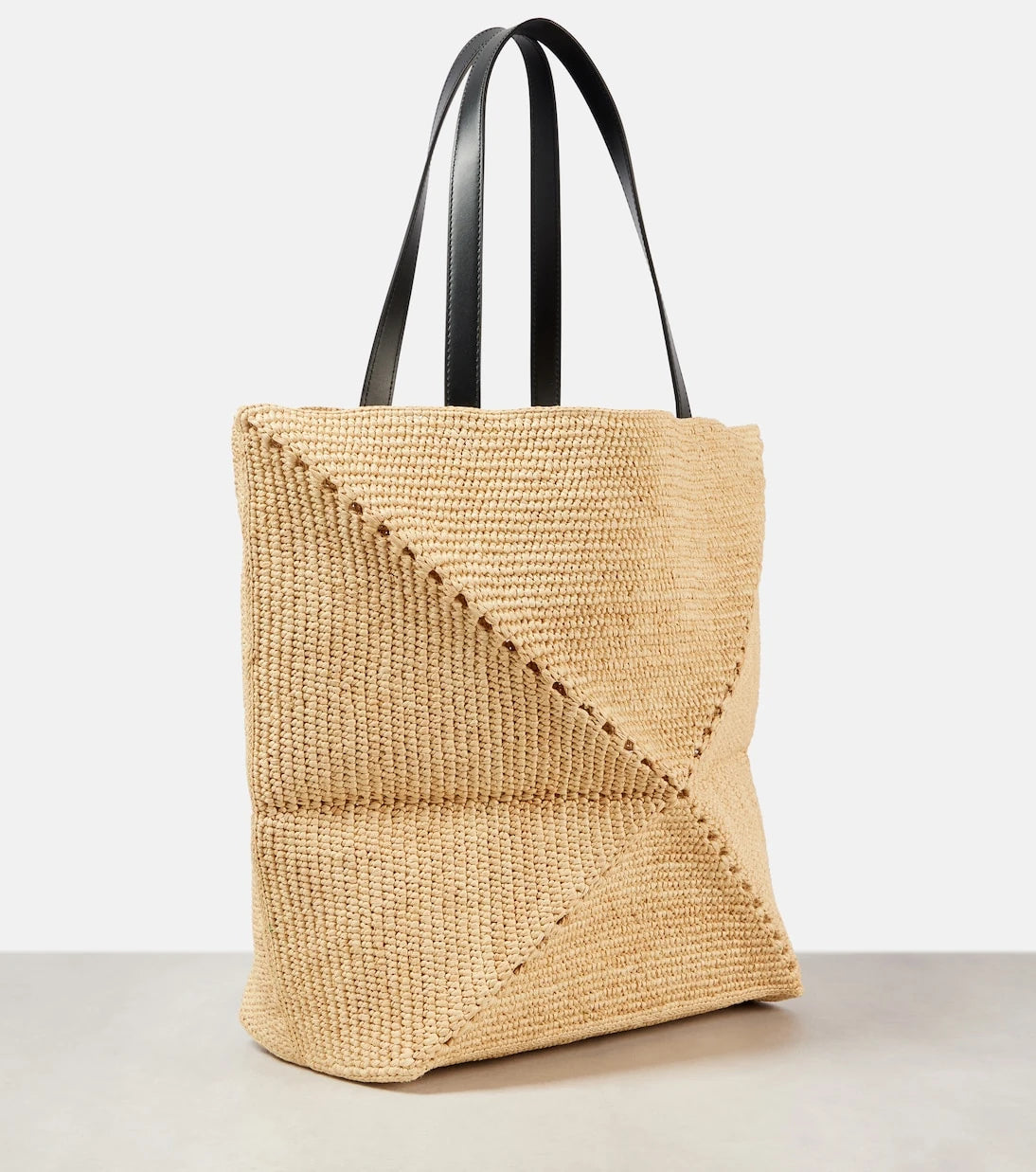Loewe - Paula's Ibiza Puzzle Fold XL raffia tote bag