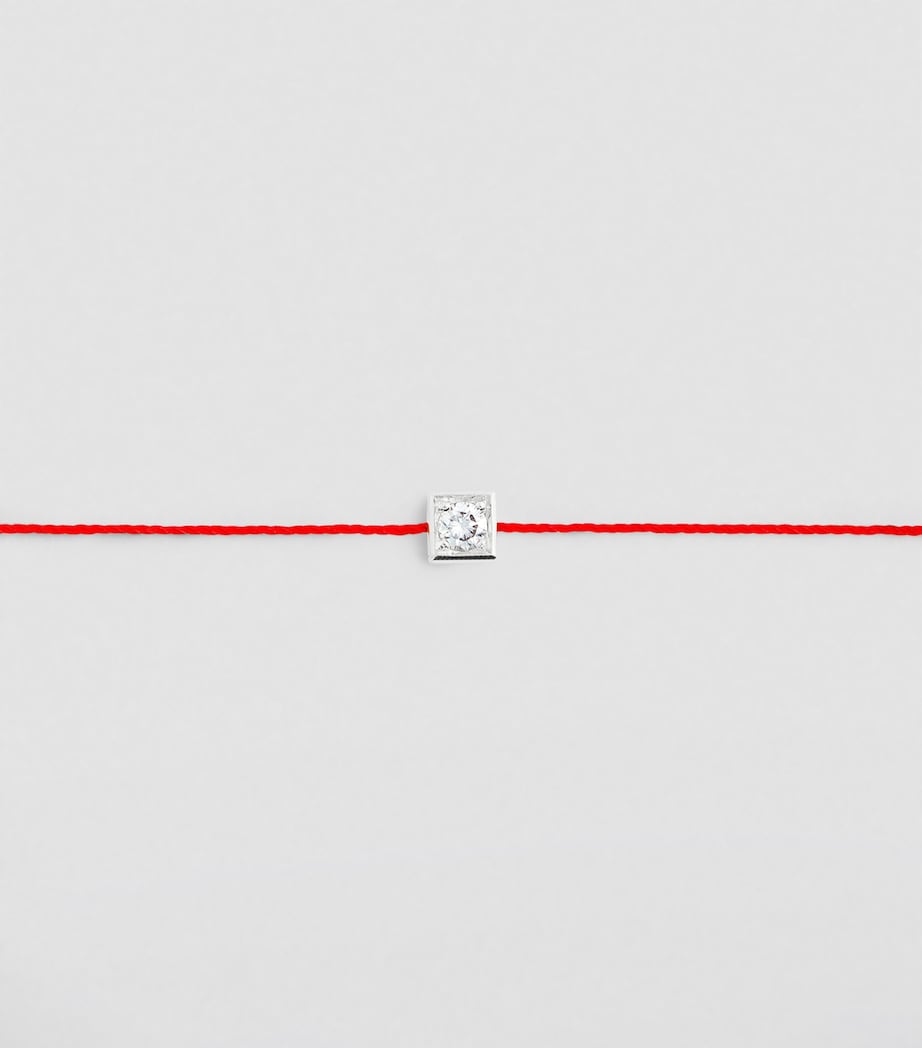 White Gold and Diamond Cube Bracelet (17.5cm)