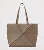 Medium Leather Puzzle Fold Tote Bag