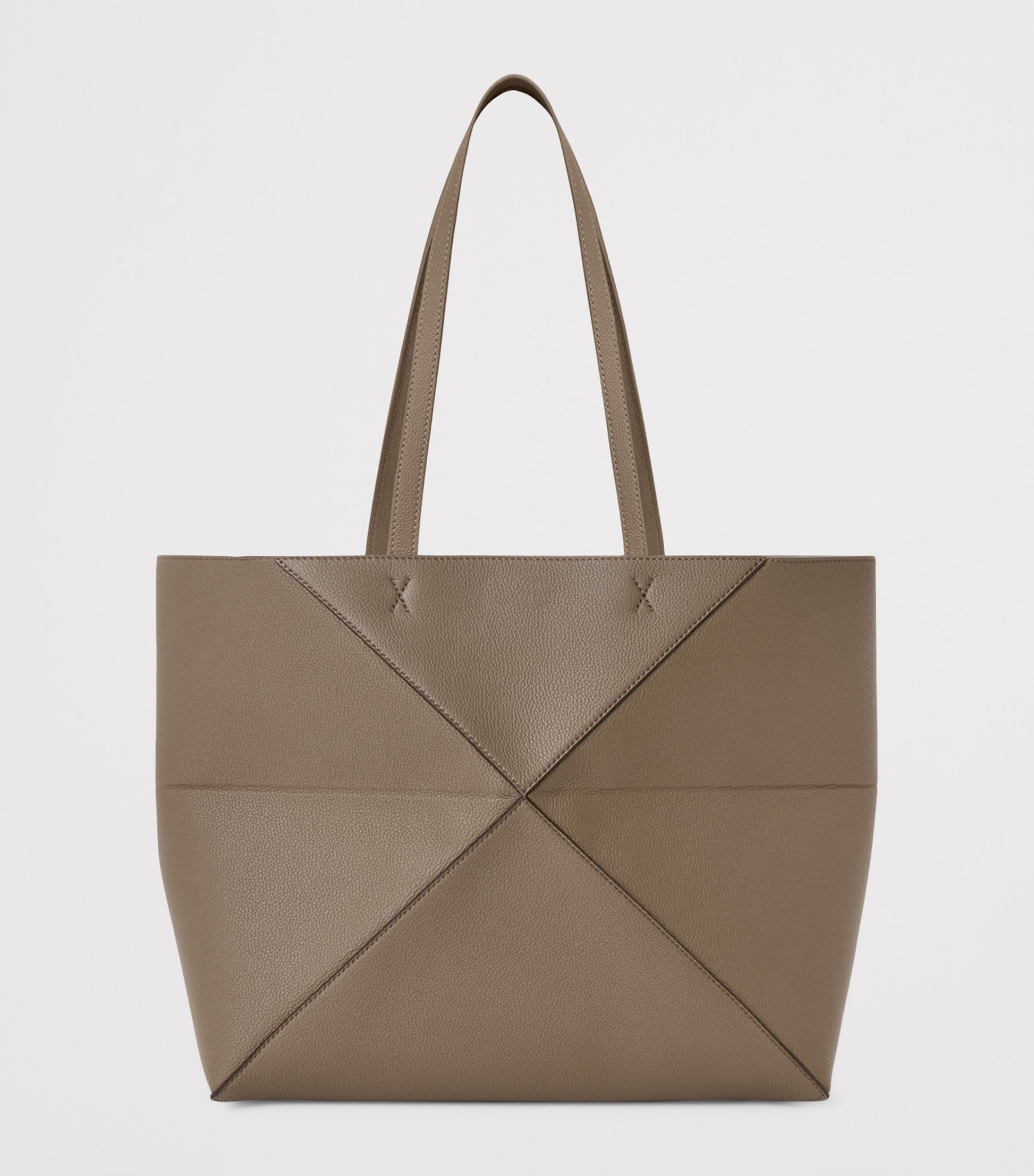 Medium Leather Puzzle Fold Tote Bag