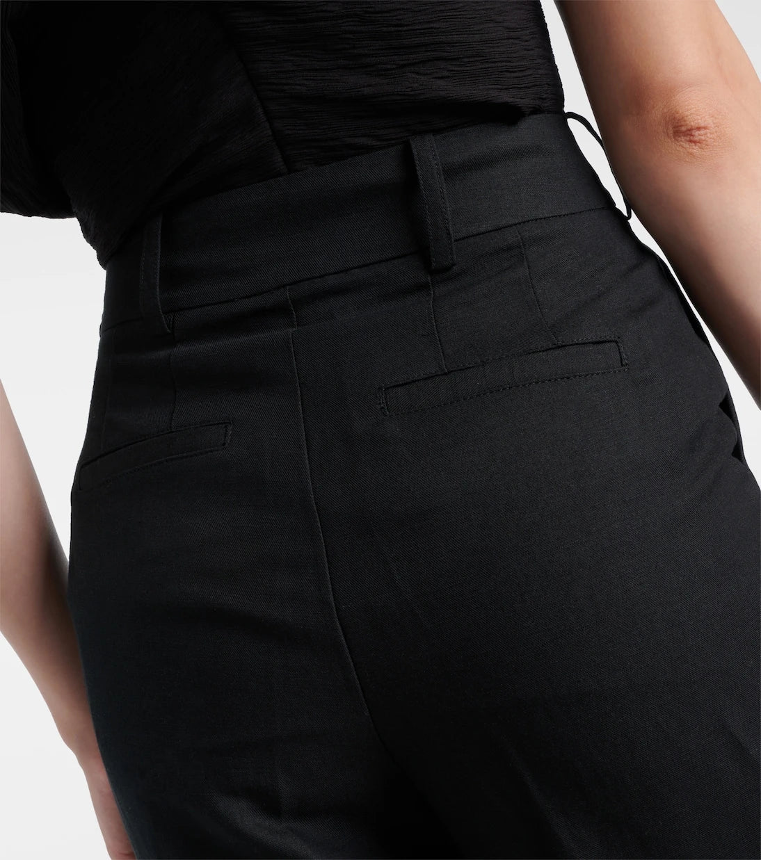 7 For All Mankind - Linen and cotton-blend wide-leg pants