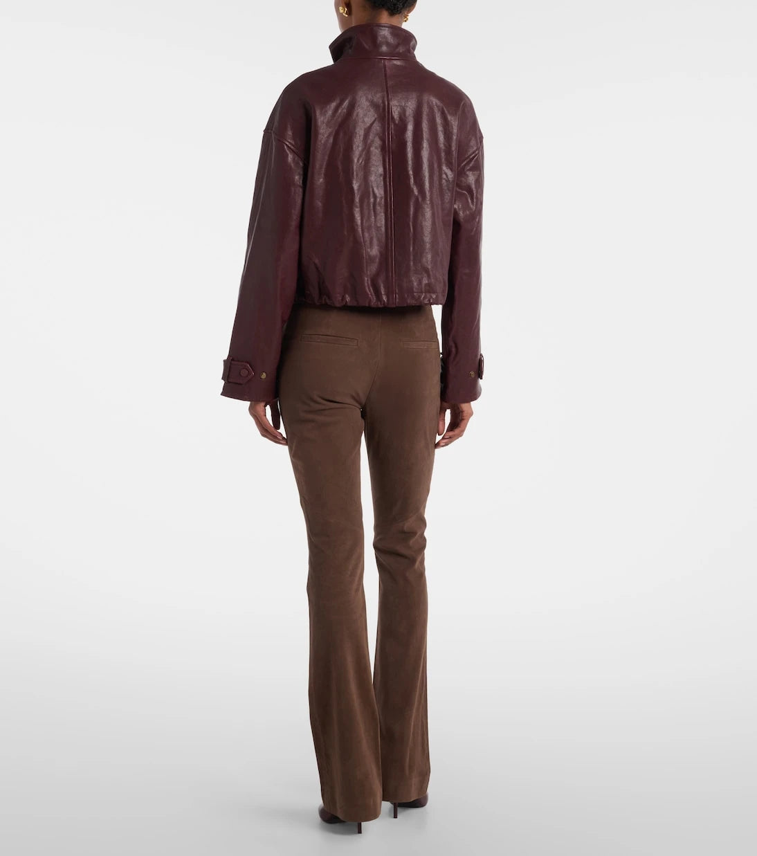 Veronica Beard - Bateman cropped leather jacket