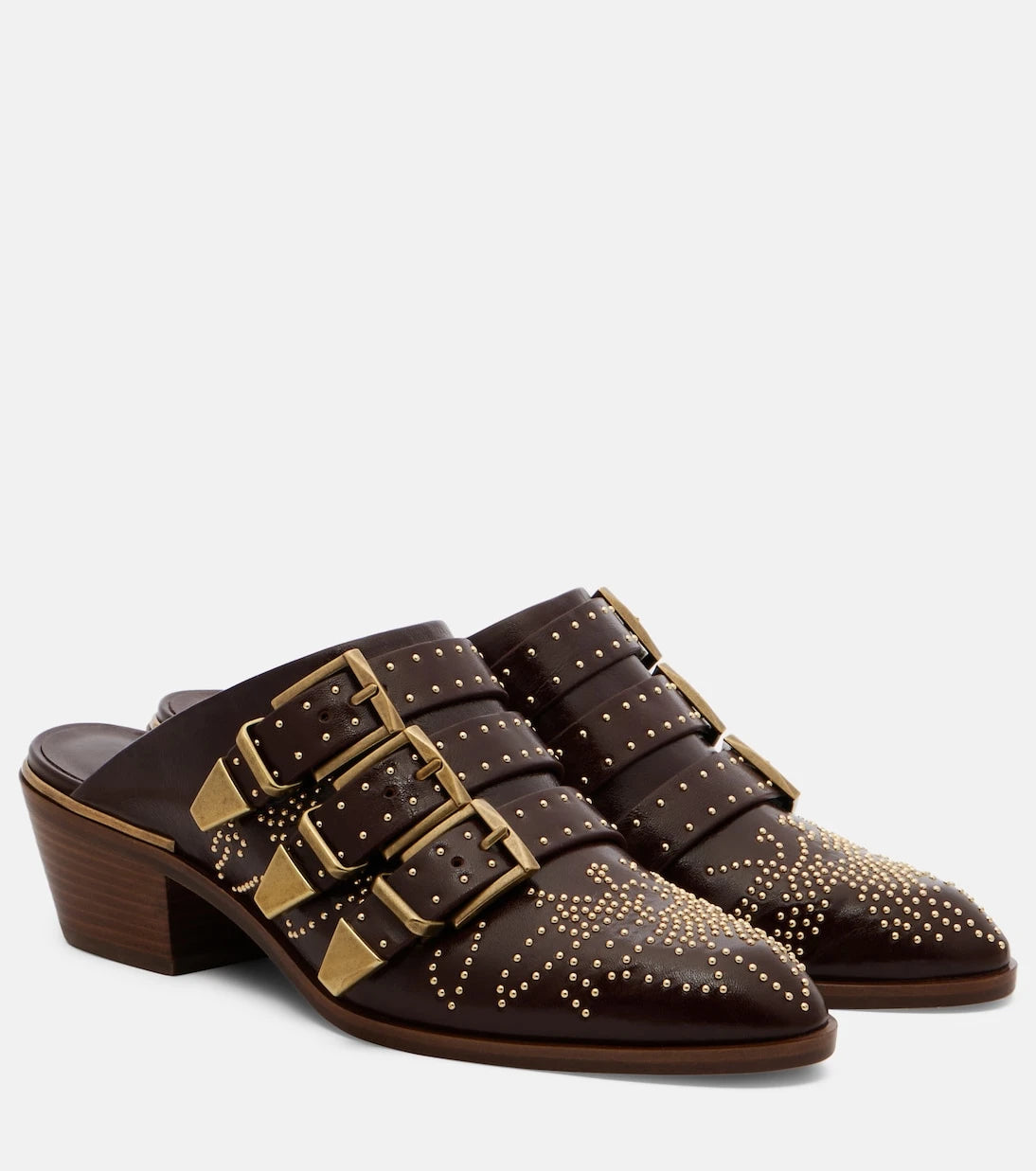 Chloé - Susan studded leather mules