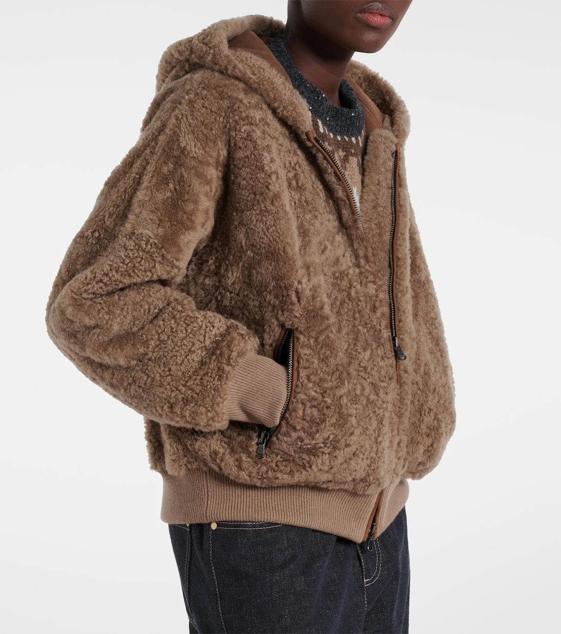 Brunello Cucinelli - Shearling and cashmere jacket