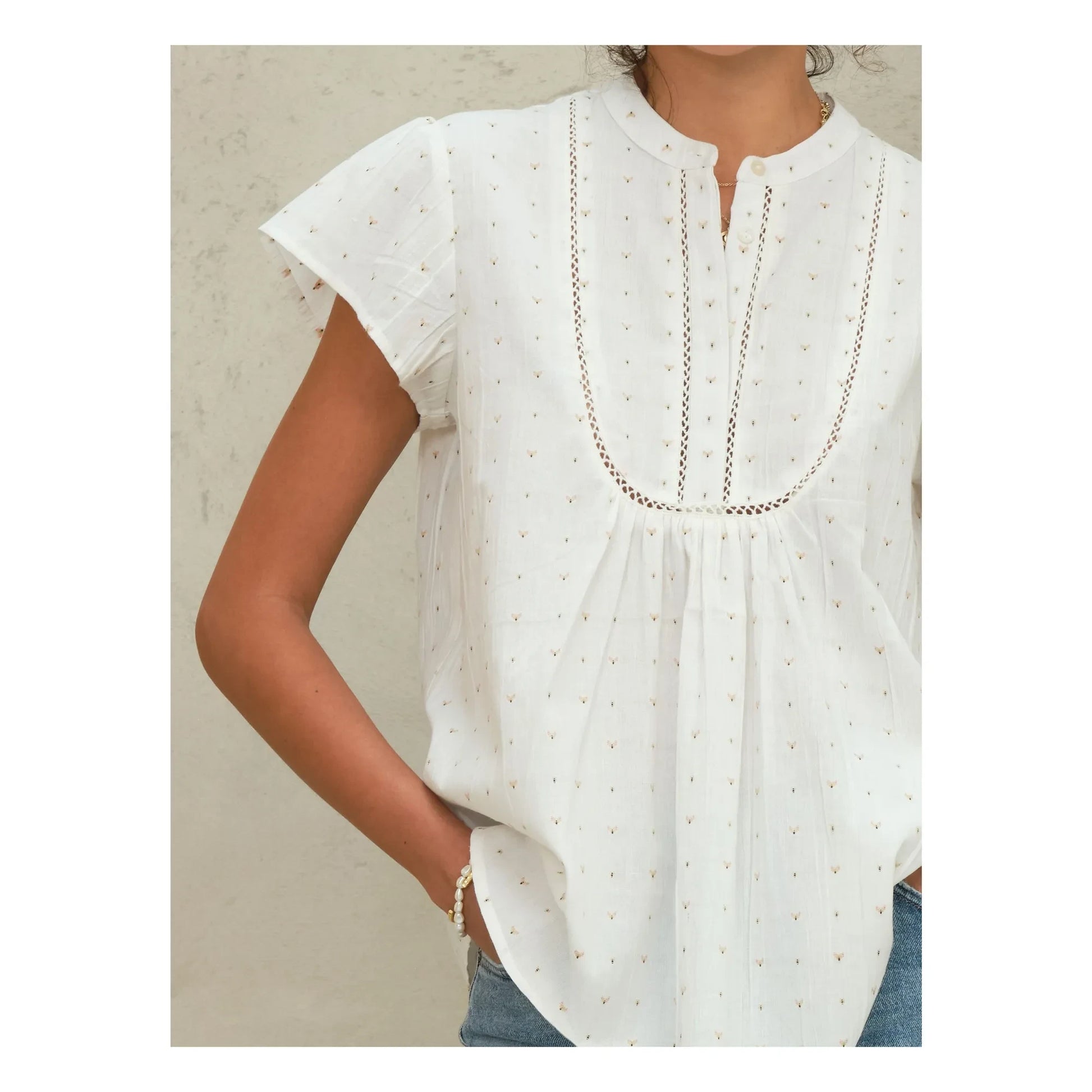 M.A.B.E. - Rita Cotton blouse | White