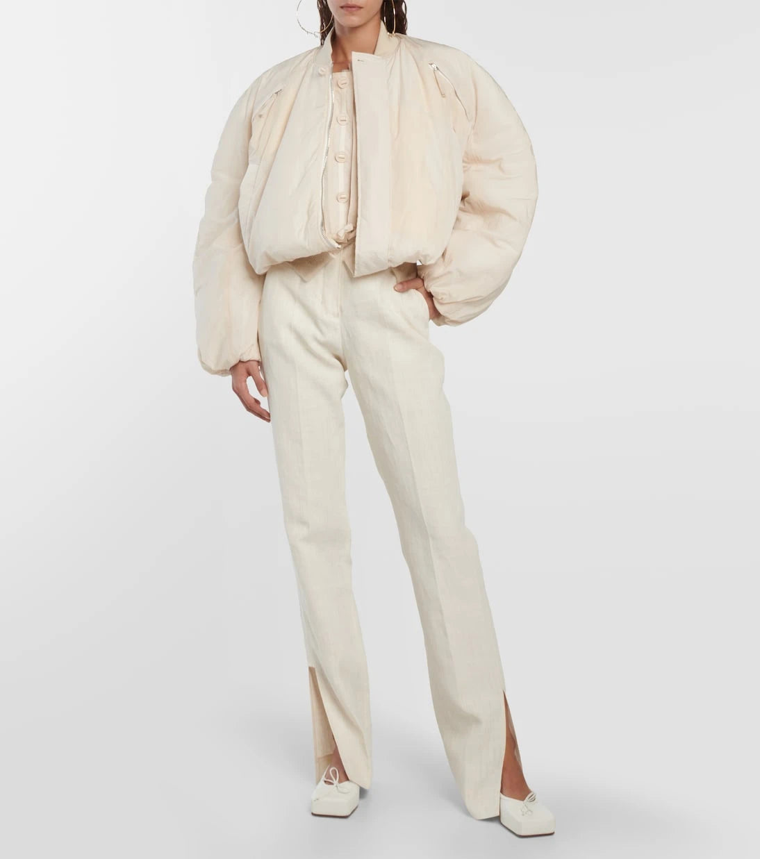 Jacquemus - Le Bomber Bahia cropped bomber jacket