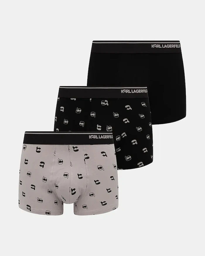Karl Lagerfeld erkek pamuk ve elastan boxer 3'lü