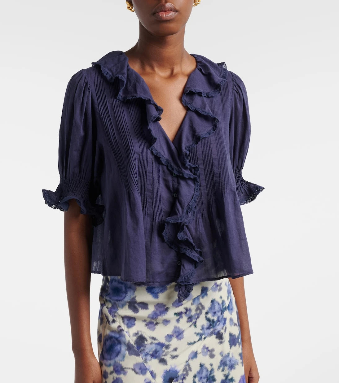 Dôen - Henri cotton voile top
