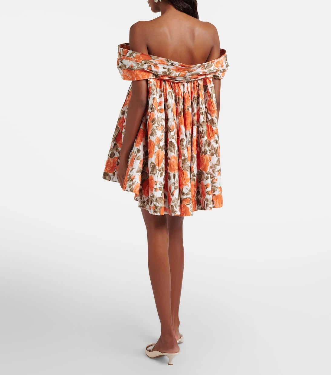 Chloé - Floral pleated cotton poplin minidress